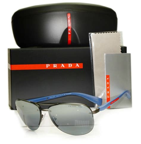 prada polarized sunglasses sps 51m gunmetal